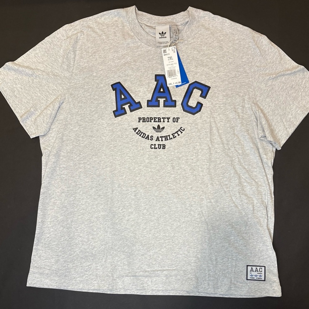 Adidas Originals Trefoil Hack AAC T-shirt‎ Light Grey Mens size 2XL